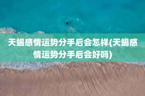 天蝎感情运势分手后会怎样(天蝎感情运势分手后会好吗)