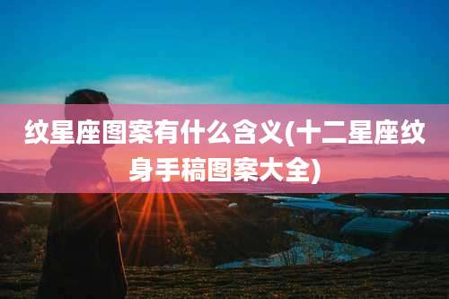 纹星座图案有什么含义(十二星座纹身手稿图案大全)