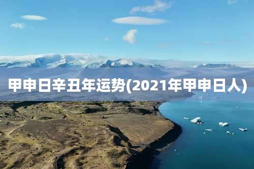 甲申日辛丑年运势(2021年甲申日人)