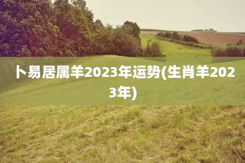 卜易居属羊2023年运势(生肖羊2023年)