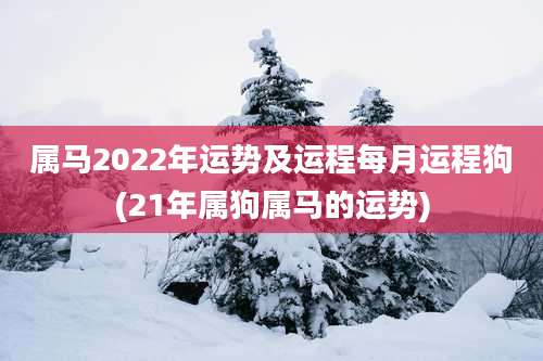 属马2022年运势及运程每月运程狗(21年属狗属马的运势)