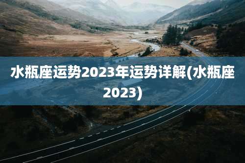 水瓶座运势2023年运势详解(水瓶座2023)