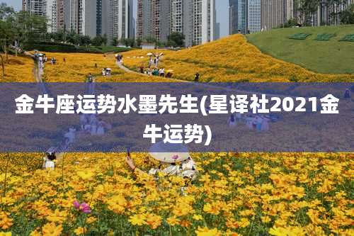 金牛座运势水墨先生(星译社2021金牛运势)