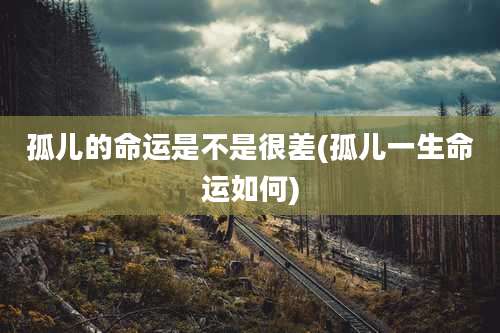 孤儿的命运是不是很差(孤儿一生命运如何)