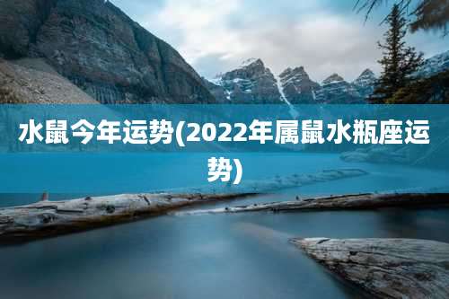 水鼠今年运势(2022年属鼠水瓶座运势)