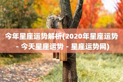 今年星座运势解析(2020年星座运势 - 今天星座运势 - 星座运势网)