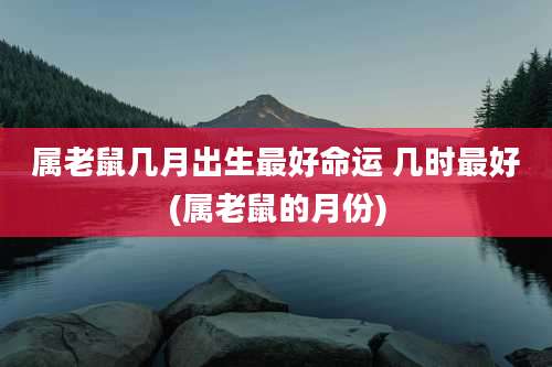属老鼠几月出生最好命运 几时最好(属老鼠的月份)