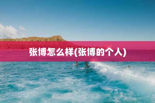 张博怎么样(张博的个人)