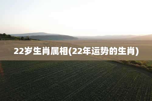 22岁生肖属相(22年运势的生肖)