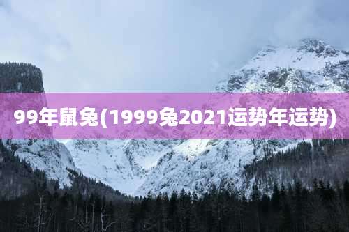 99年鼠兔(1999兔2021运势年运势)