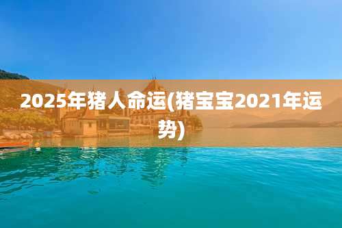 2025年猪人命运(猪宝宝2021年运势)