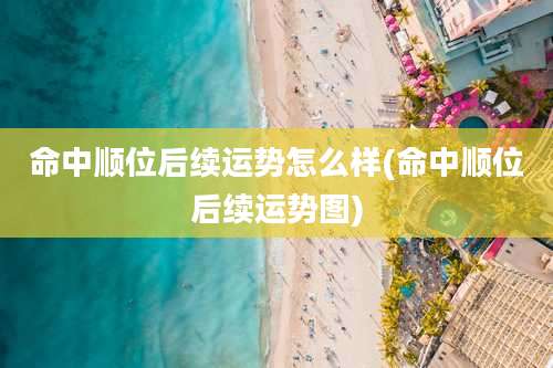 命中顺位后续运势怎么样(命中顺位后续运势图)