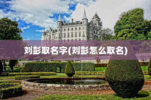 刘彭取名字(刘彭怎么取名)