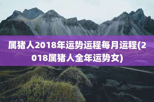属猪人2018年运势运程每月运程(2018属猪人全年运势女)