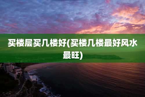 买楼层买几楼好(买楼几楼最好风水最旺)