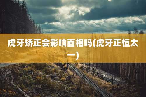 虎牙矫正会影响面相吗(虎牙正恒太一)