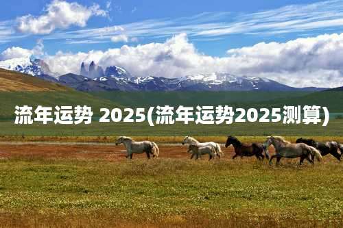 流年运势 2025(流年运势2025测算)