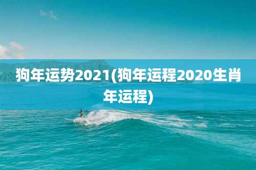 狗年运势2021(狗年运程2020生肖年运程)