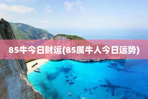 85牛今日财运(85属牛人今日运势)