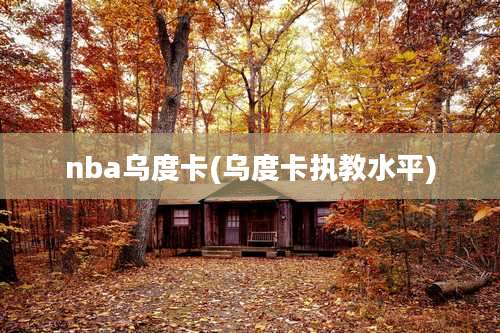 nba乌度卡(乌度卡执教水平)