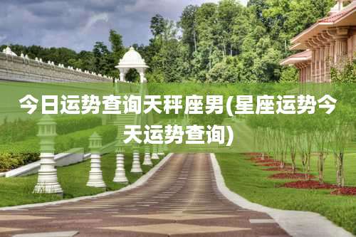 今日运势查询天秤座男(星座运势今天运势查询)