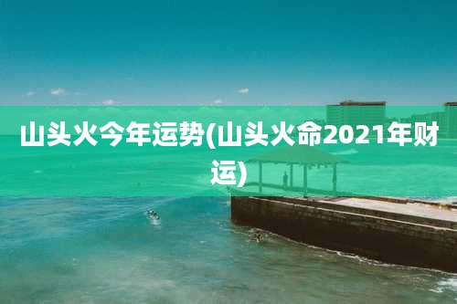 山头火今年运势(山头火命2021年财运)