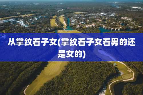 从掌纹看子女(掌纹看子女看男的还是女的)