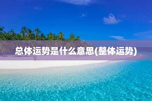 总体运势是什么意思(整体运势)