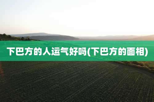 下巴方的人运气好吗(下巴方的面相)
