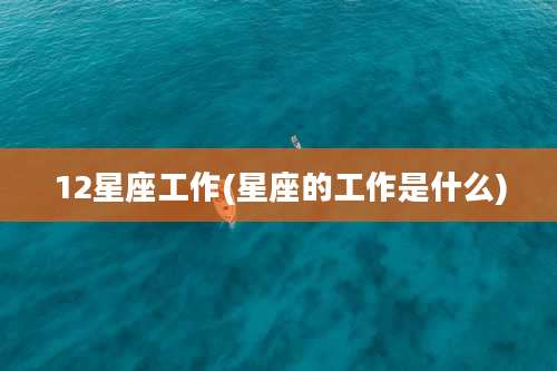 12星座工作(星座的工作是什么)