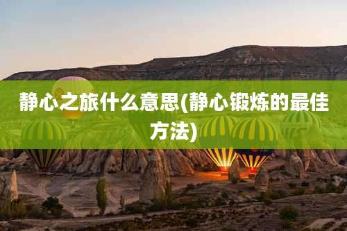 静心之旅什么意思(静心锻炼的最佳方法)