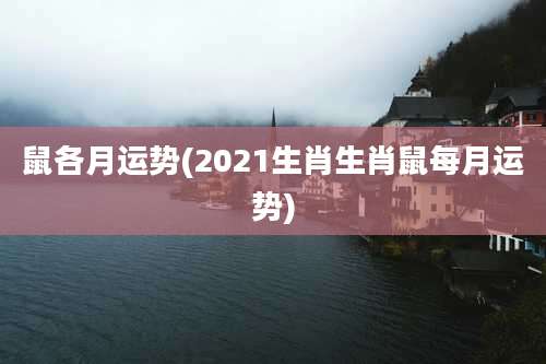 鼠各月运势(2021生肖生肖鼠每月运势)