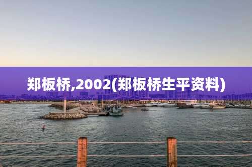 郑板桥,2002(郑板桥生平资料)