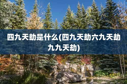 四九天劫是什么(四九天劫六九天劫九九天劫)