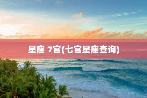 星座 7宫(七宫星座查询)