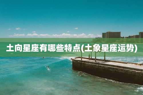 土向星座有哪些特点(土象星座运势)