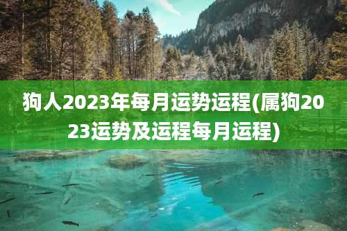 狗人2023年每月运势运程(属狗2023运势及运程每月运程)