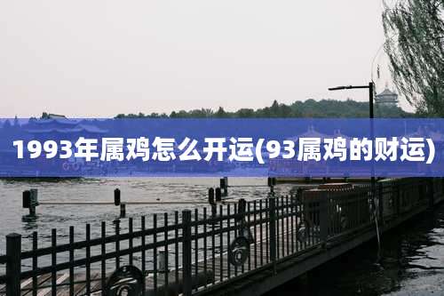 1993年属鸡怎么开运(93属鸡的财运)