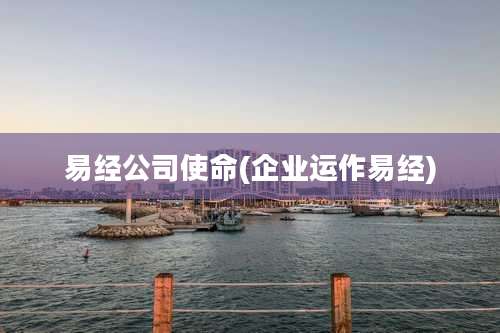 易经公司使命(企业运作易经)