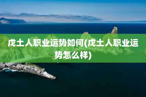 戊土人职业运势如何(戊土人职业运势怎么样)