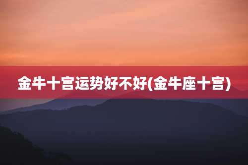 金牛十宫运势好不好(金牛座十宫)