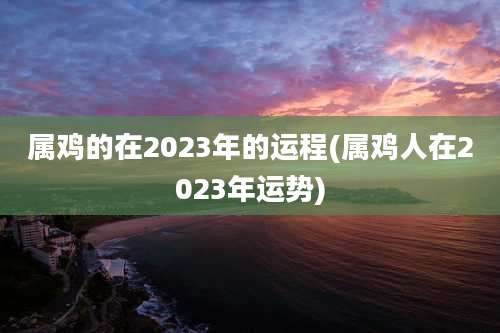 属鸡的在2023年的运程(属鸡人在2023年运势)