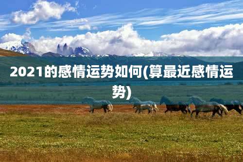 2021的感情运势如何(算最近感情运势)