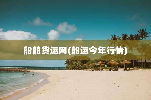 船舶货运网(船运今年行情)