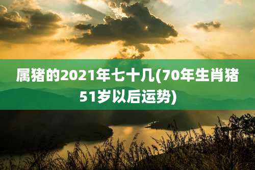 属猪的2021年七十几(70年生肖猪51岁以后运势)