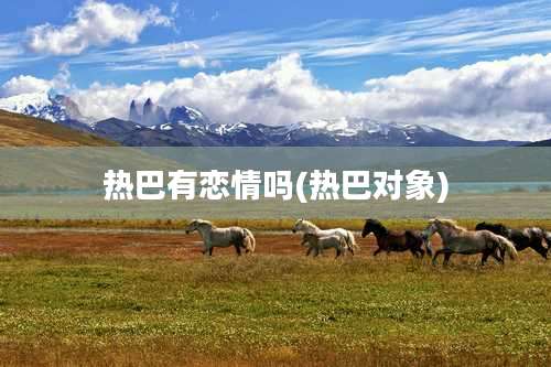 热巴有恋情吗(热巴对象)