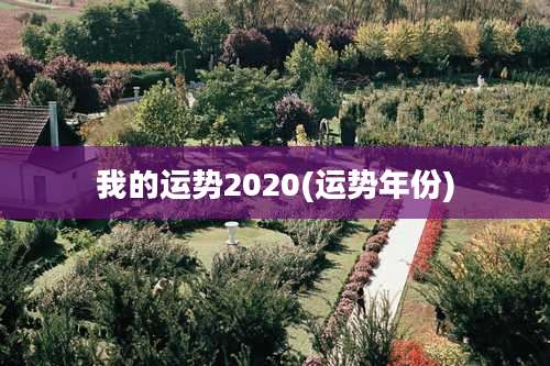 我的运势2020(运势年份)