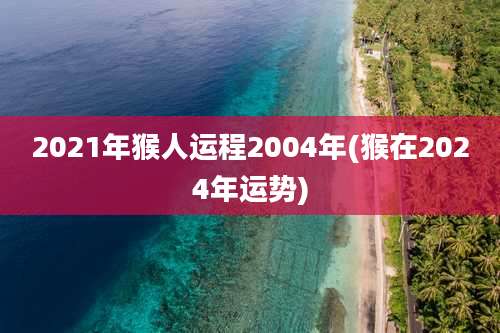2021年猴人运程2004年(猴在2024年运势)