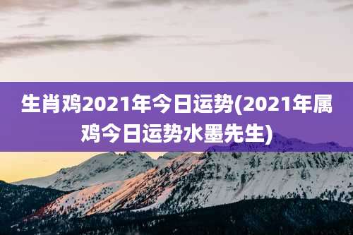 生肖鸡2021年今日运势(2021年属鸡今日运势水墨先生)