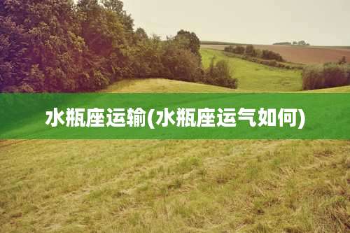 水瓶座运输(水瓶座运气如何)